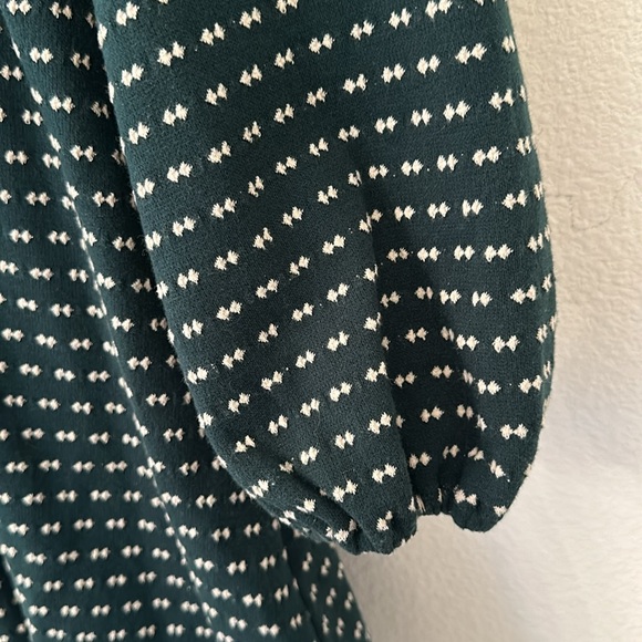 Maeve Green and white polka dot dress with gold buckle detail - Picture 9 of 12